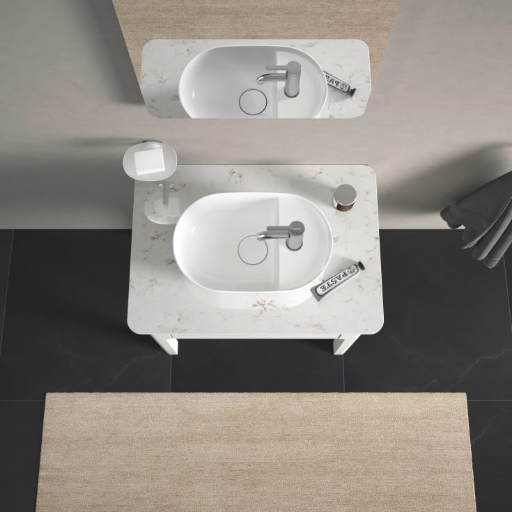 Duravit Luv toppmontert servant, 42x27 cm, hvit