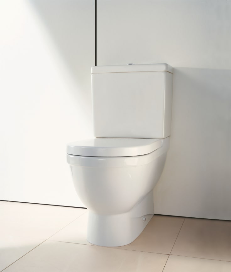 Duravit Starck 3 underdel till golvstående toalett, rengöringsvänlig, vit