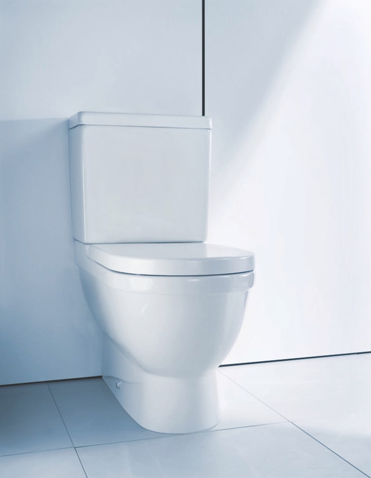 Duravit Starck 3 underdel till golvstående toalett, rengöringsvänlig, vit