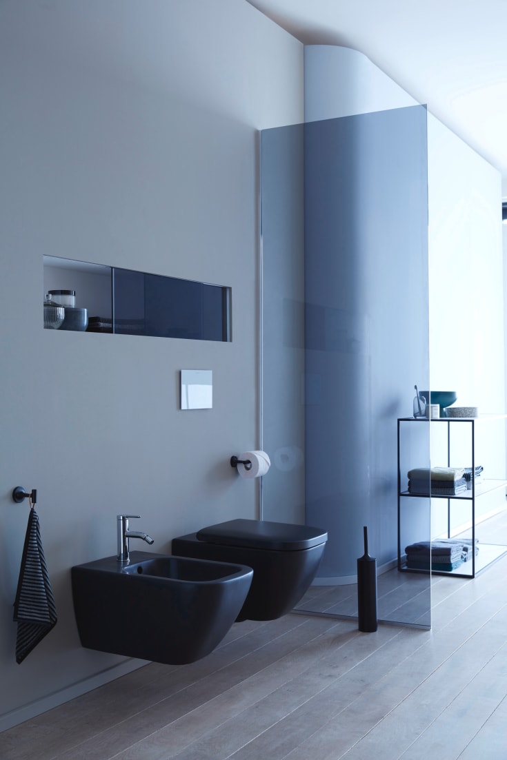 Duravit Happy D.2 toalettsits, soft close, snabbfäste, matt antracit