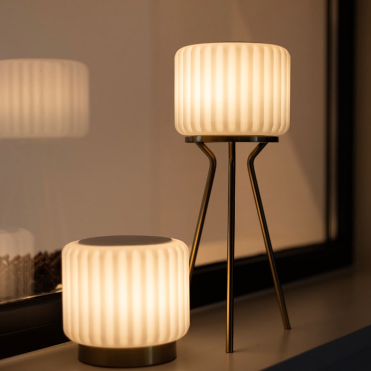 8 st Atelier Pierre Dentelles bordslampfot, svart