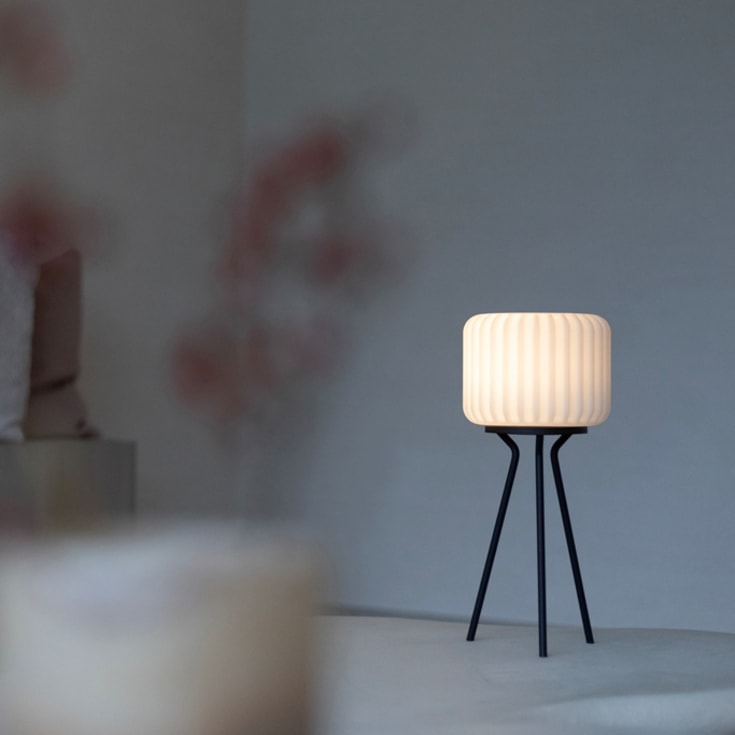 8 st Atelier Pierre Dentelles bordslampfot, svart