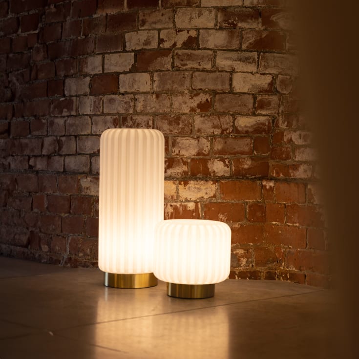 Atelier Pierre Dentelles genopladelig gulvlampe, H29 cm, guld