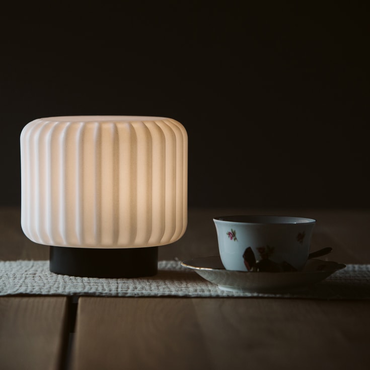 Atelier Pierre Dentelles oppladbar bordlampe, H15 cm, sort