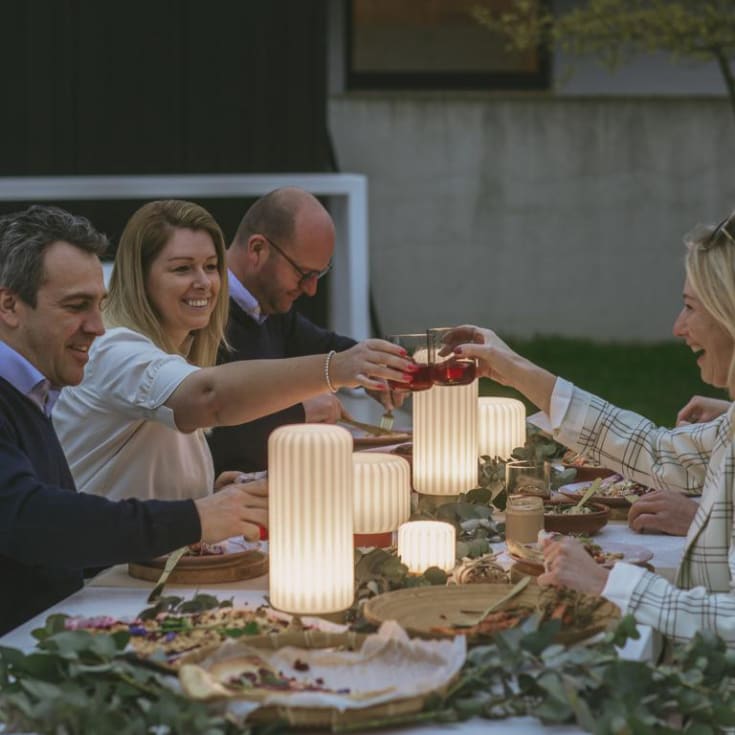 Atelier Pierre Dentelles oppladbar bordlampe, 3 stk, gull