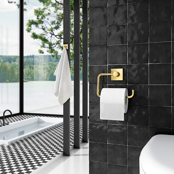 Smedbo House toiletrulleholder, poleret messing