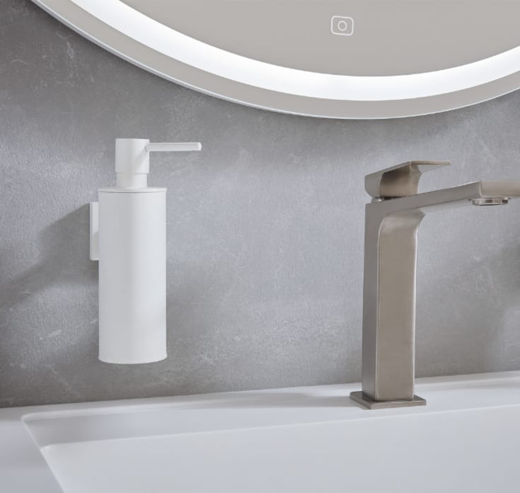 Smedbo House sæbedispenser, mat hvid