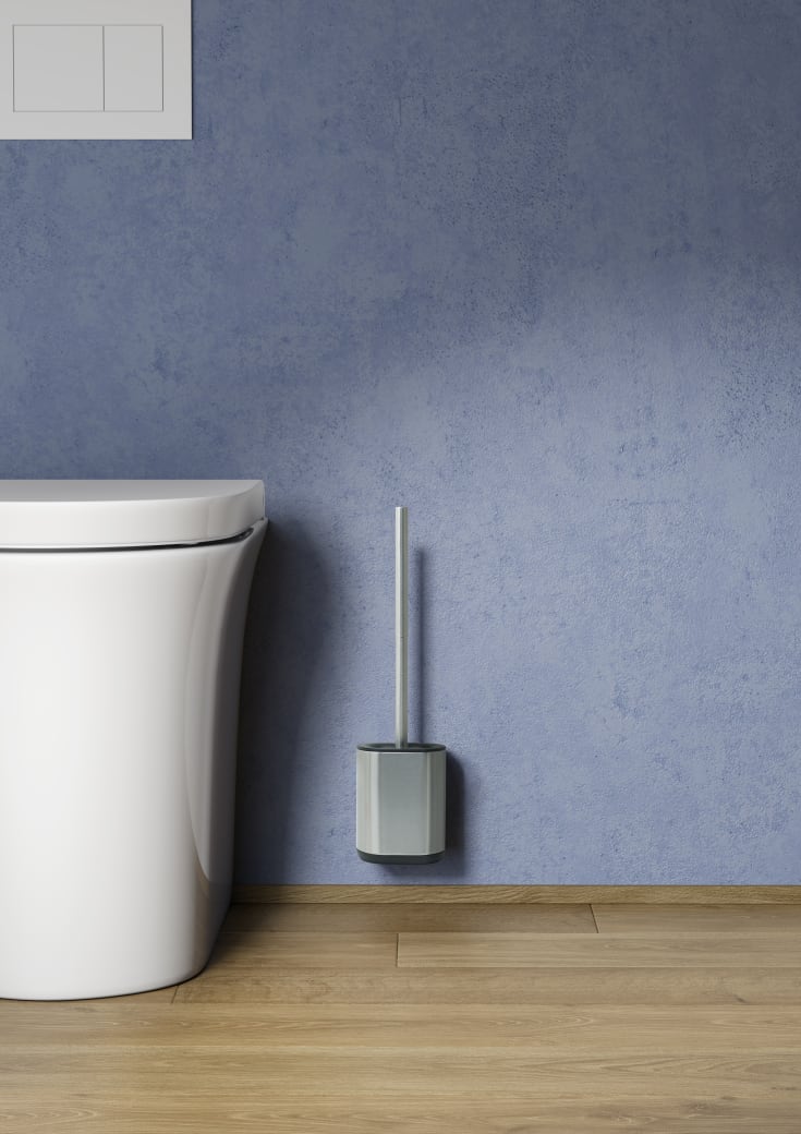 Hefe Bia toiletbørste, børstet rustfrit stål