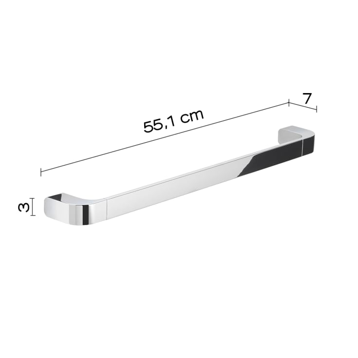 Hefe Outline handduksstÄng, 55 cm, krom