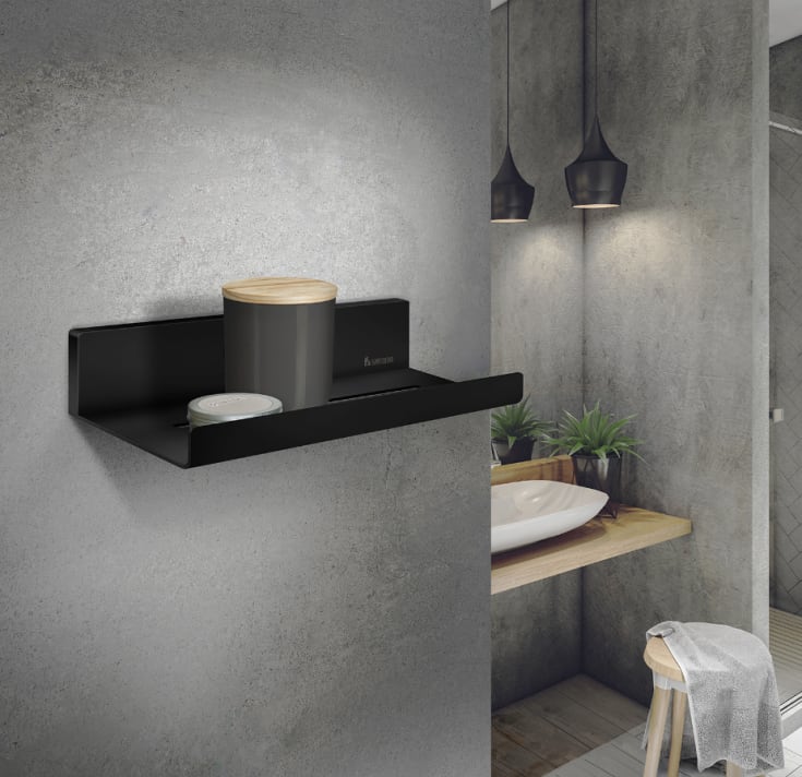 Smedbo Sideline hylla, 25x11,2 cm, svart