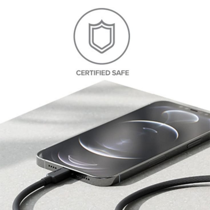 Alogic Elements PRO USB-C till Lightning-kabel 1M, svart