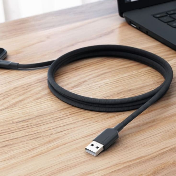Alogic Elements PRO USB-A till USB-C laddarkabel 3A 1M, svart