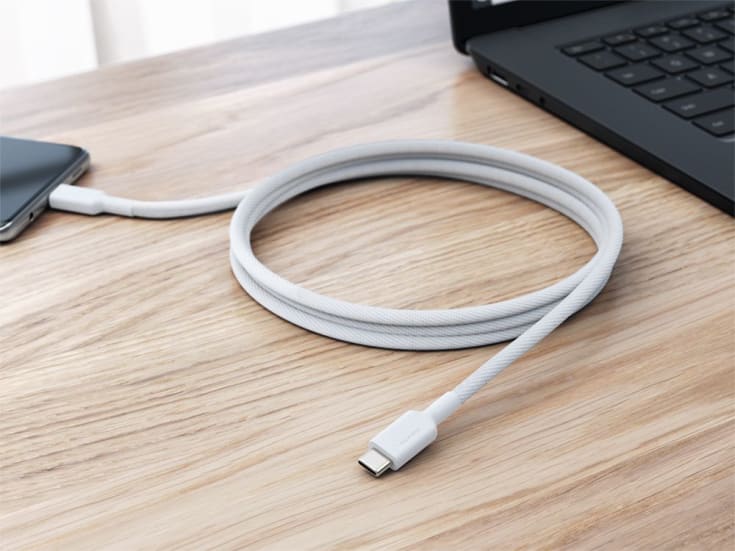 Alogic Elements PRO USB-C till USB-C laddarkabel 5A 1M, vit