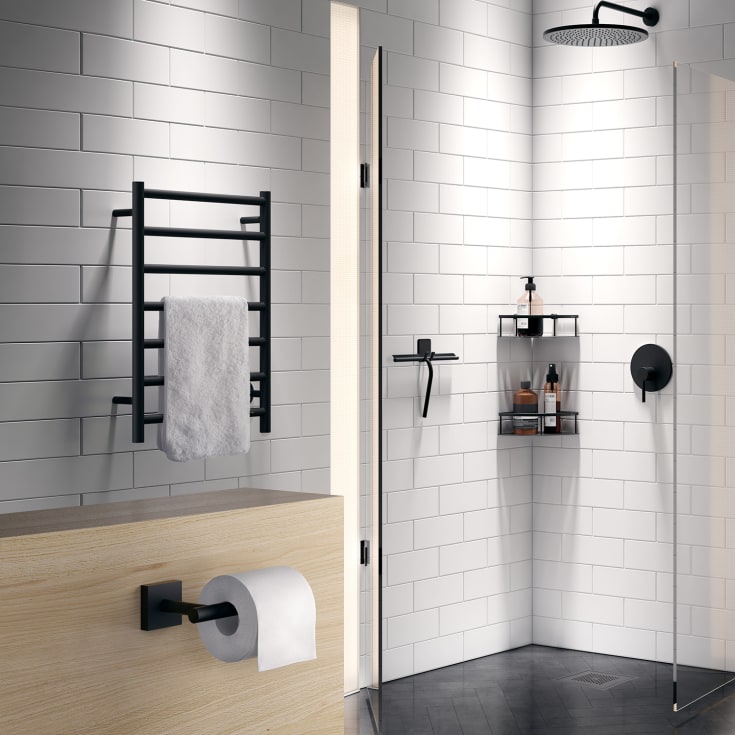Smedbo Dry FB700 handdukstork, el, 50x68,9 cm, svart