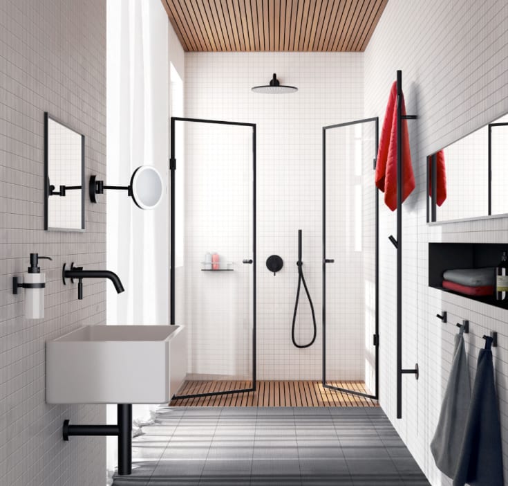 Smedbo Dry FB710 håndklædetørrer, el, 10,7x172 cm, sort