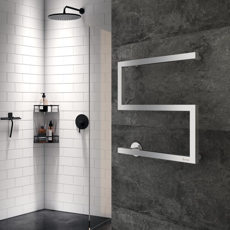 Smedbo Dry FK707 håndkletørker, 525 x 500 mm, polert rustfritt stål
