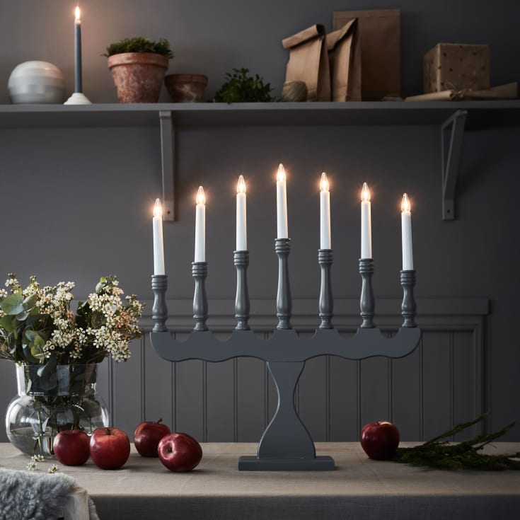 Markslöjd Svaneholm julelysestage, grå