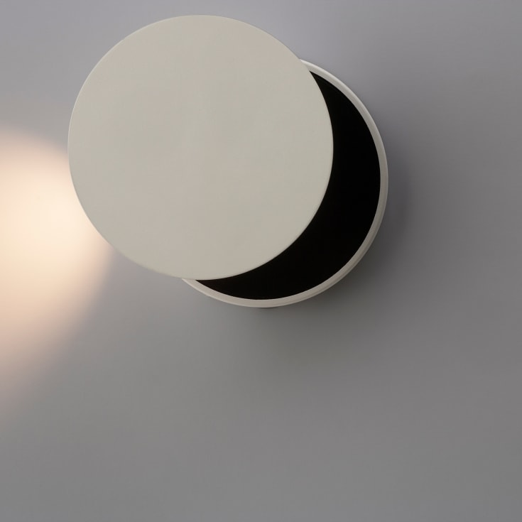 Antidark Dot væglampe, hvid/sort