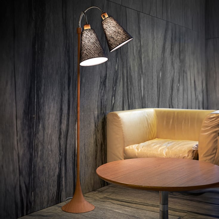 Nielsen Light Fotgjenger golvlampa fot, tre