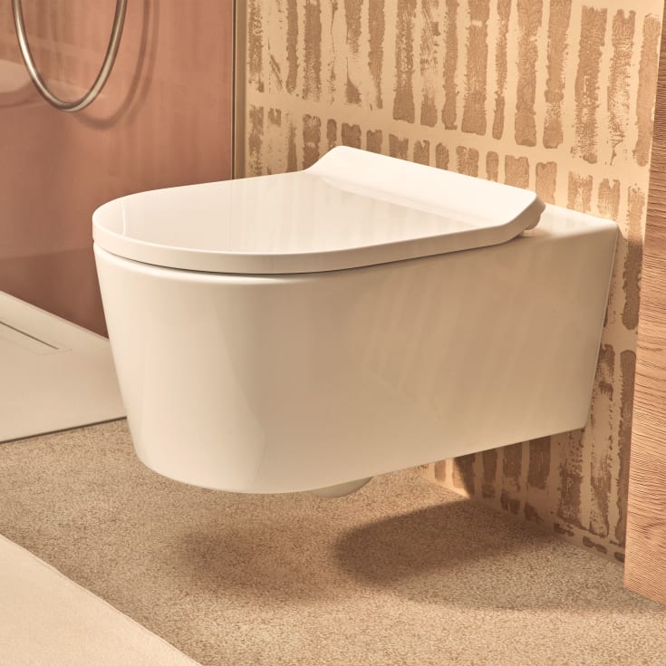 Hansgrohe EluPura S 540 vegghengt toalett, uten skyllekant, rengjøringsvennlig, hvit