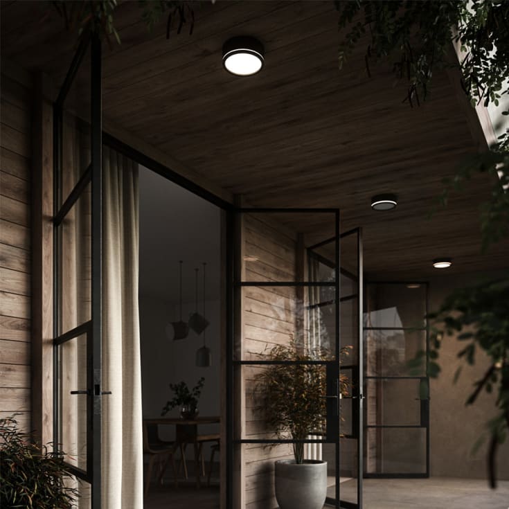 Nordlux Smart Ava vägglampa utomhus, svart