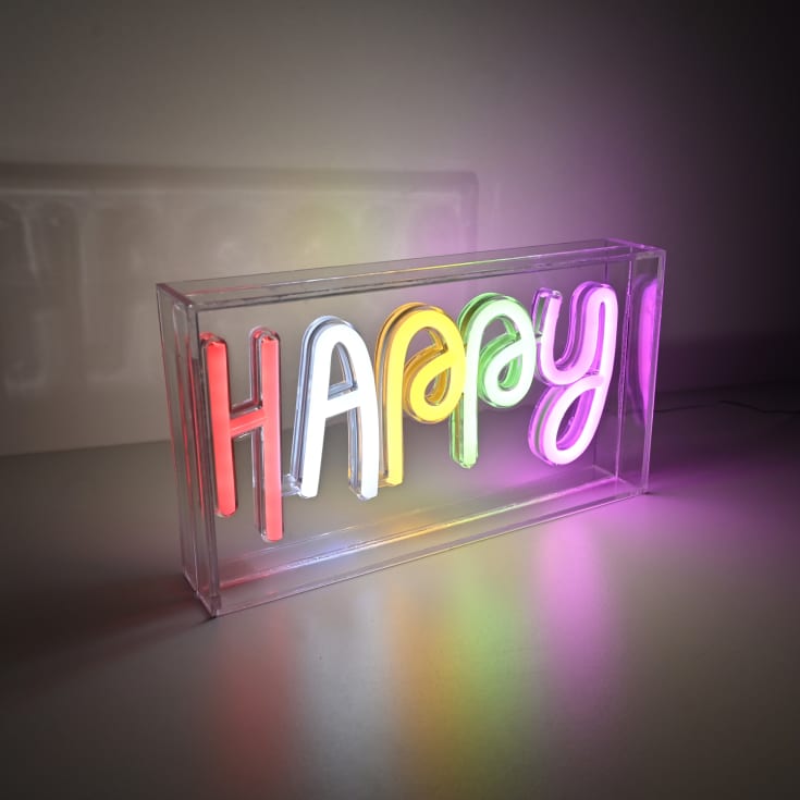 Paul Neuhaus Happy neonskilt