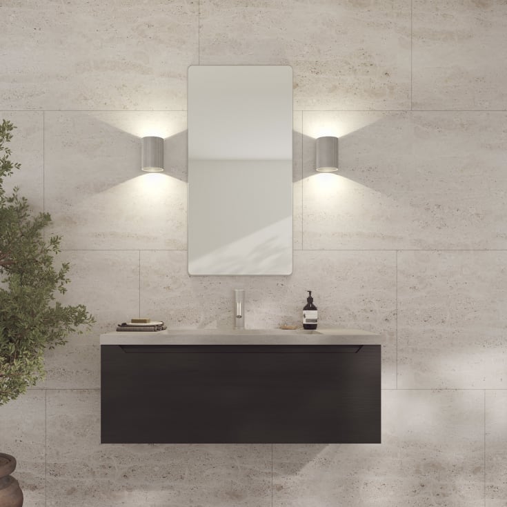 Loevschall Refine Square spegel, 45x90 cm, borstad aluminium