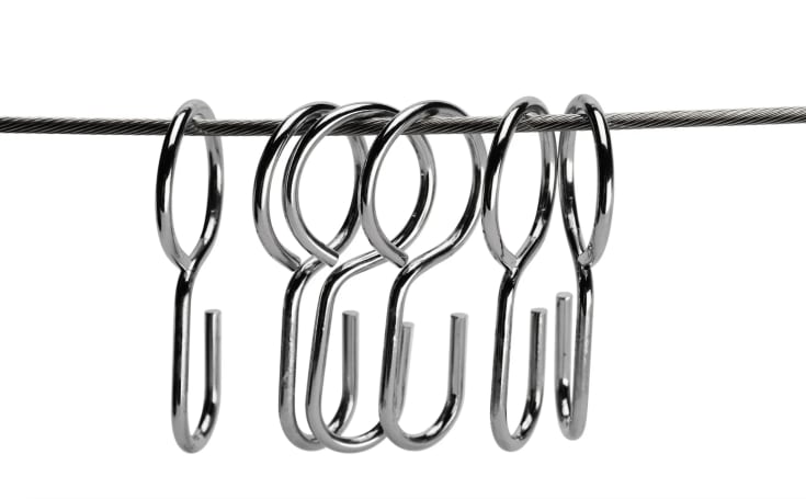 Hefe Wireline new look dusjforhengstang, stålwire, rustfritt stål