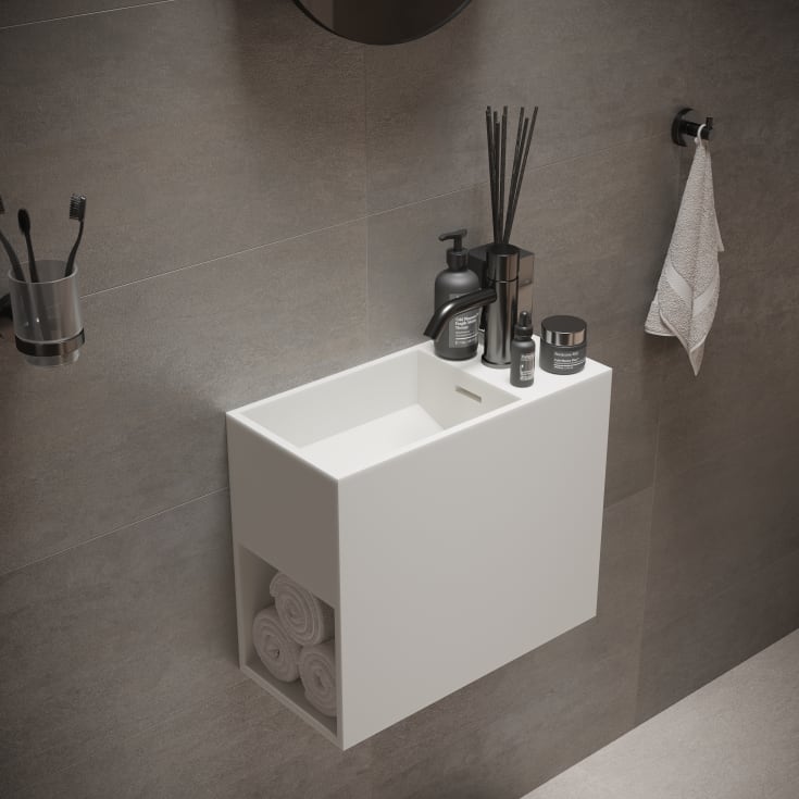 Ideavit SolidWash servant, 45x22 cm, matt hvit