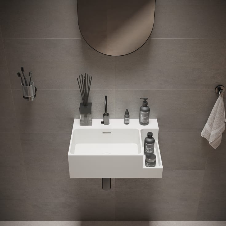 Ideavit SolidDual 1.0 tvättställ, 50x36 cm, matt vit
