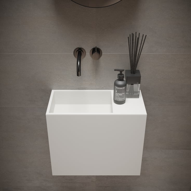 Ideavit SolidWash tvättställ, 45x22 cm, matt vit