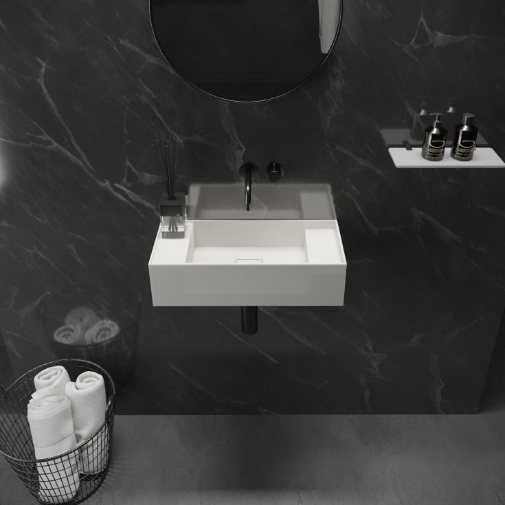 Ideavit SolidBliss-55 håndvask, 55x22 cm, mat hvid