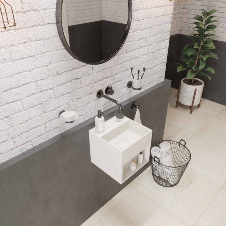 Ideavit SolidBliss-30SH servant, 30x30 cm, matt hvit