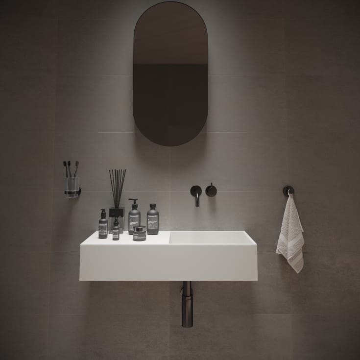 Ideavit SolidPlan-75 tvättställ, 75x32,5 cm, matt vit
