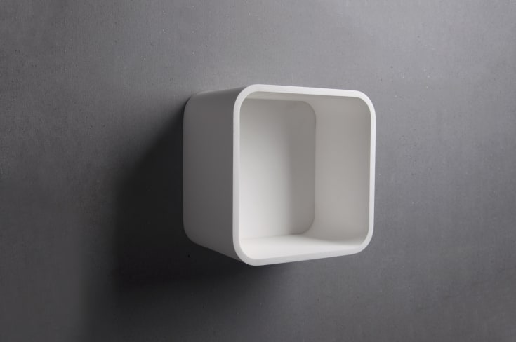 Ideavit SolidTondo hylla, 30x30x20 cm, matt vit