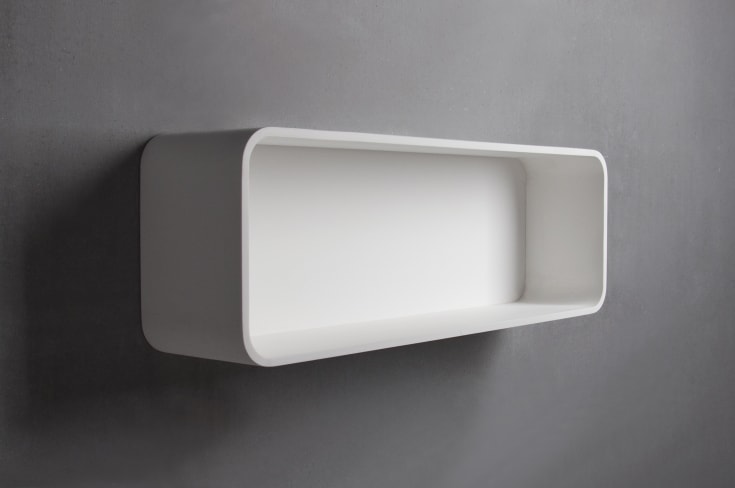 Ideavit SolidTondo hylle, 90x30x20 cm, matt hvit