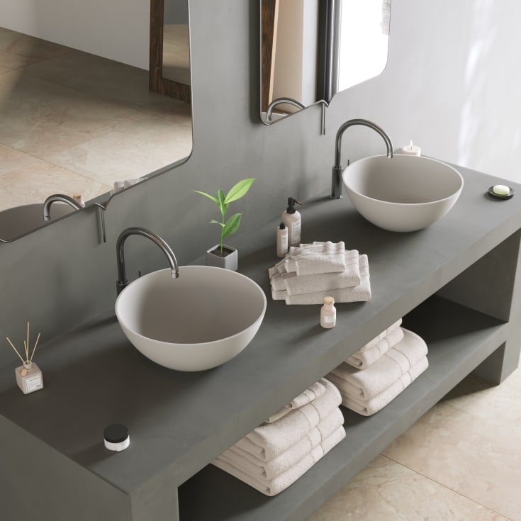 Ideavit SolidThin-39 tvättställ, Ø39 cm, matt vit