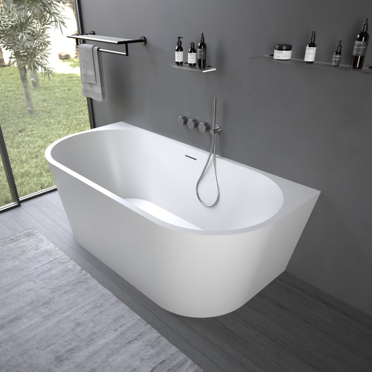 Ideavit Alexa badkar, 170x80 cm, matt vit