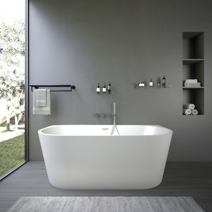 Ideavit Alexa badekar, 170x80 cm, mat hvid