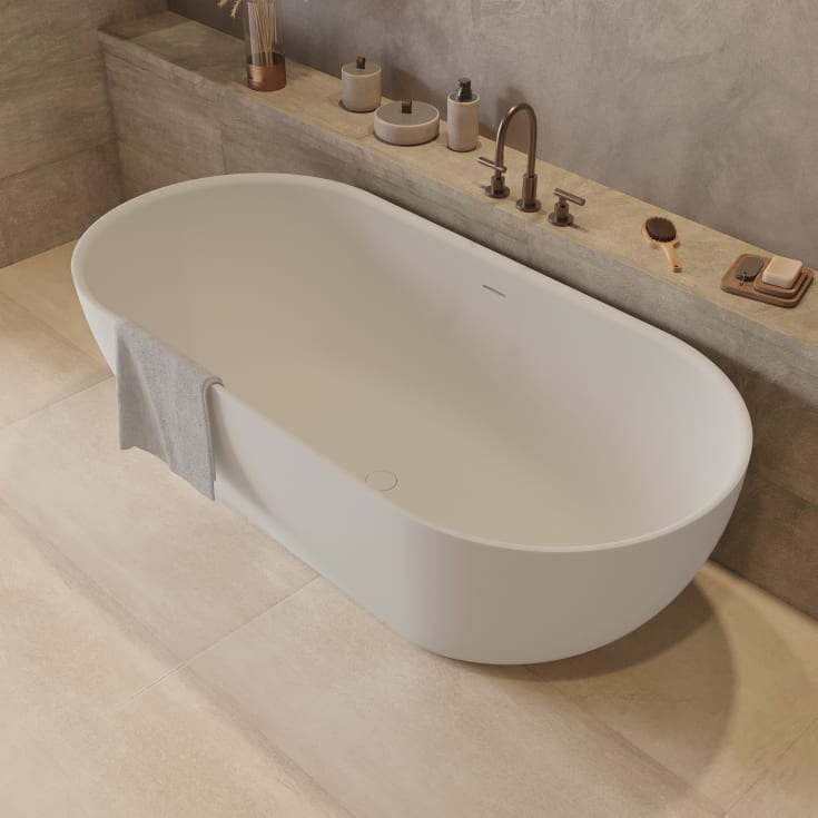 Ideavit SolidEra-170 badekar, 170x80 cm, matt hvit