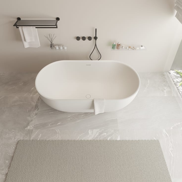 Ideavit SolidEra badekar, 150x76 cm, mat hvid