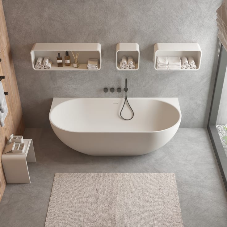 Ideavit SolidNova badkar, 180x80 cm, matt vit