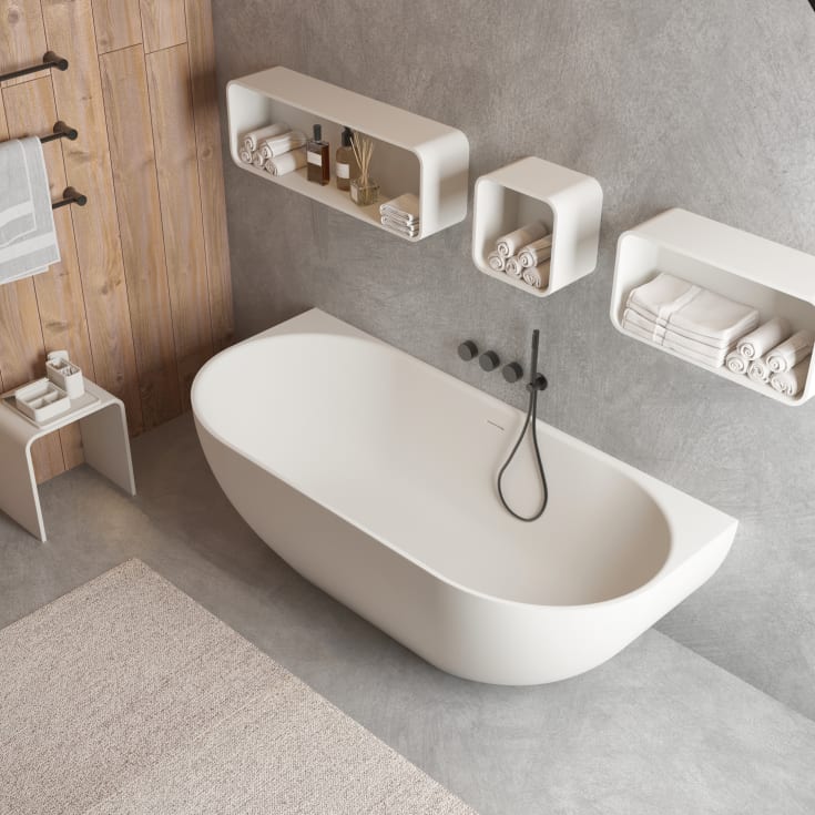 Ideavit SolidNova badkar, 180x80 cm, matt vit