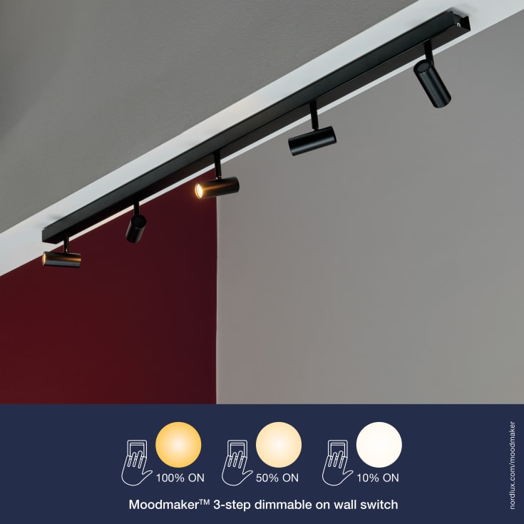 Nordlux Omari takspotlight, svart
