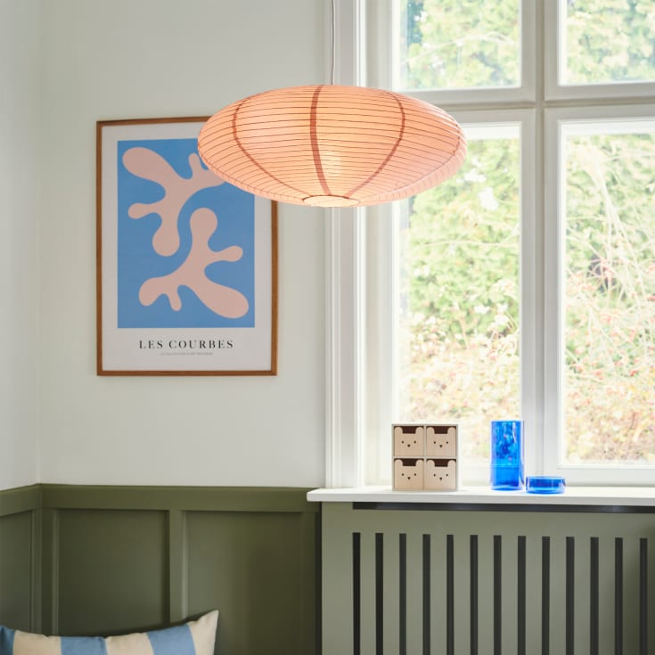 Nordlux Villo rispapperslampa, rosa