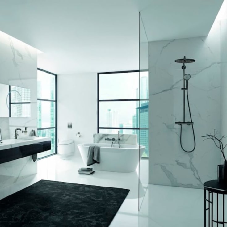 Grohe Euphoria XXL 310 duschset, svart krom