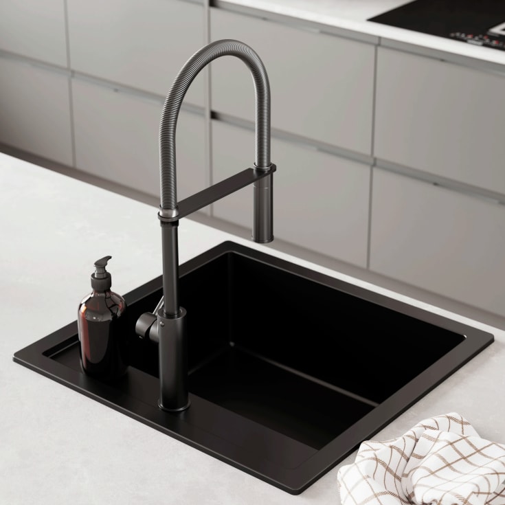 Lavabo Jupiter 60 køkkenvask, 55,6x52,6 cm, sort
