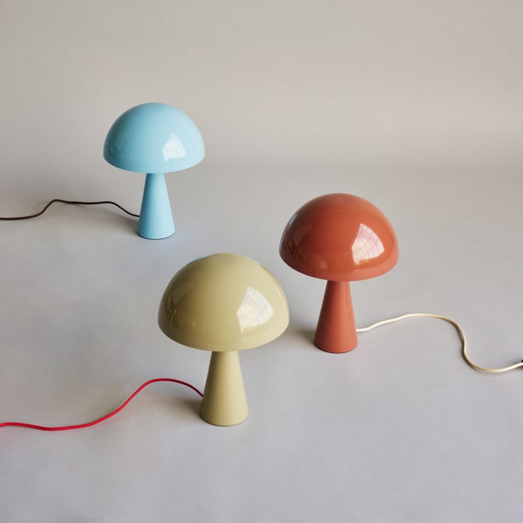 Hübsch Mush bordlampe, rød, 33 cm
