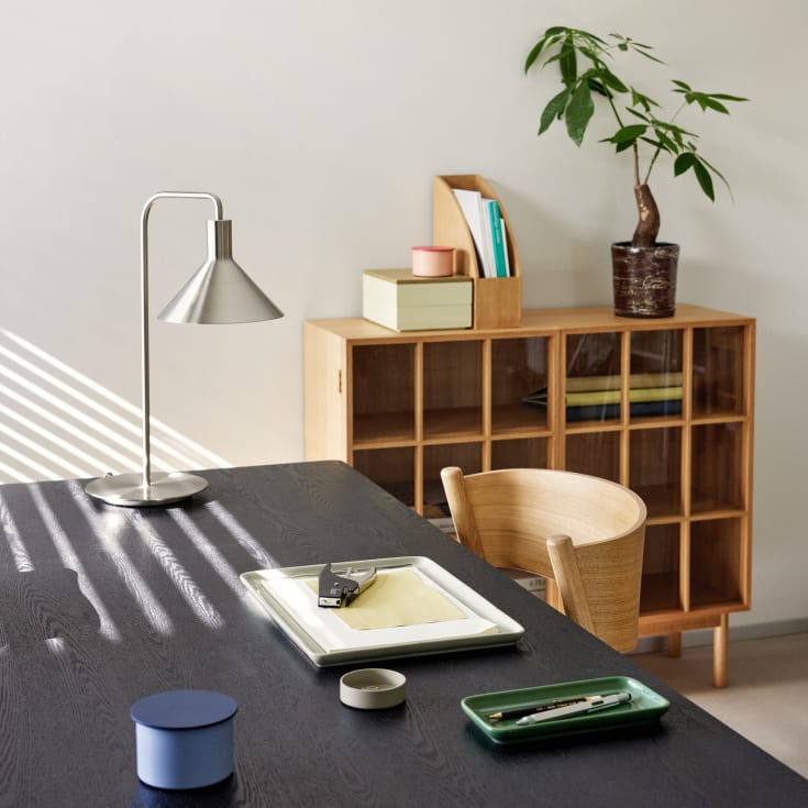 Hübsch Solo bordlampe, nikkel