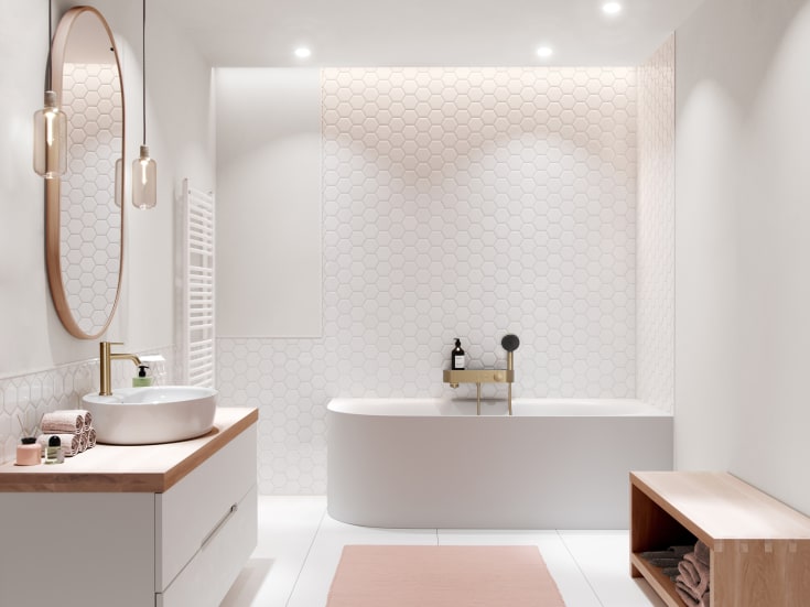 Hansgrohe Tecturis S 110 tvättställsblandare, matt vit